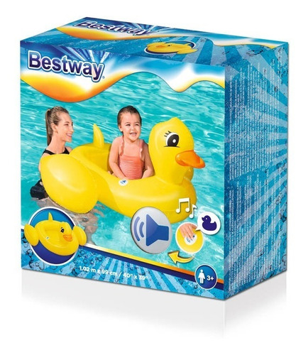 Inflable Flotador Pato Bebé Con Sonido 34151 Bestway