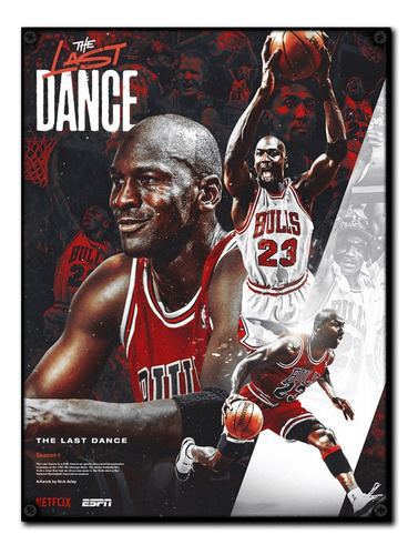 #1362 - Cuadro Vintage 30 X 40  Chicago Bulls Michael Jordan