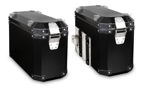 Bauletos Laterais 33l Preto + Suporte Nc 750 X 22/... Bráz