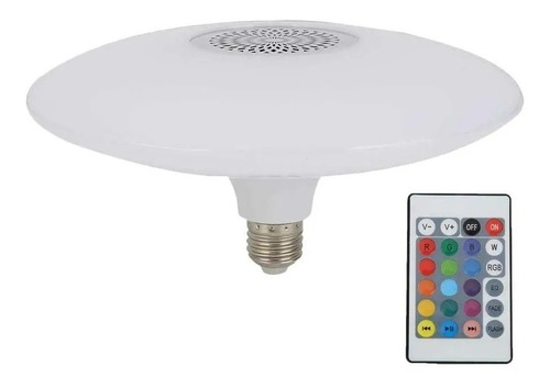 Ampolleta Ufo Bluetooth Rbg E27 Control Remoto Parlante