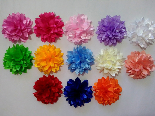 Imagen 2 de 4 de Flores De Tela Raso Miden 6cm