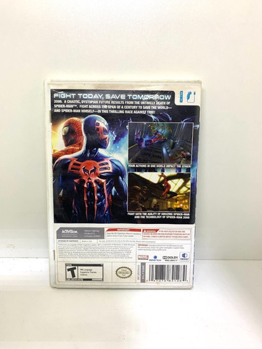 Jogo Nintendo Wii Spider-man Edge Of Time Físico Nfe (Usado)