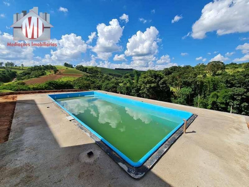 Linda Chácara Com 3 Dormitórios, Piscina, Jardim, Bairro Estruturado, À Venda, 1120 M² Por R$ 490.000 - Rural - Socorro/sp - Ch0914