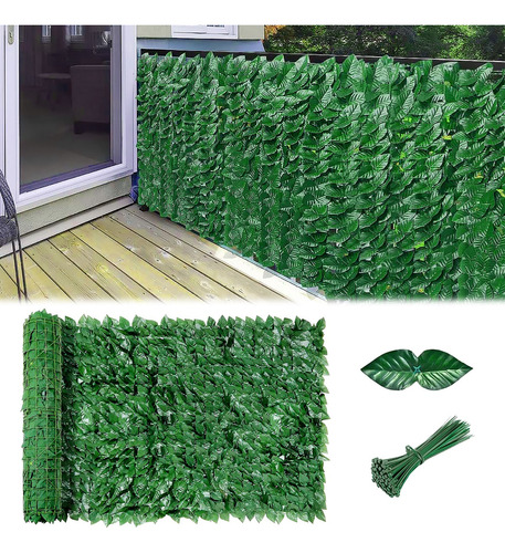 Follaje Artificial Jardín Vertical Valla Eneldo Verde 1*3m