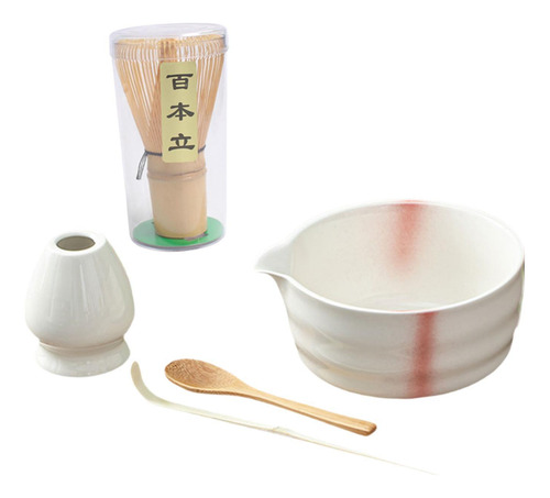 Matcha Set Ceremonía De Té Arte Utensilios Matcha Rojo