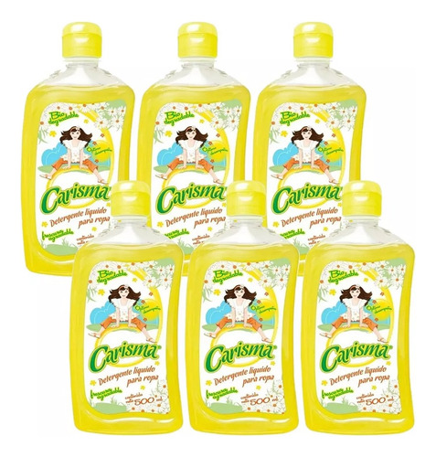 Detergente Liquido Carisma 6 Piezas De 500 Ml C/u