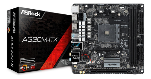 Asrock A320 M Itx 2hdmi Nvme Sata Usb 3.1 Type 3 Ddr4 