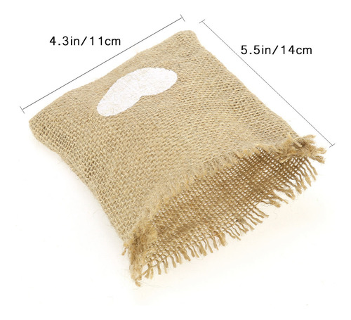 Saco De Yute De Lino, 10 Unidades, Bolsas De Regalo Con Cord