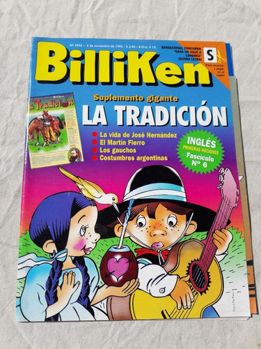 Billiken N° 3956 Año 1995 Con Fasciculo De Ingles Y Billy