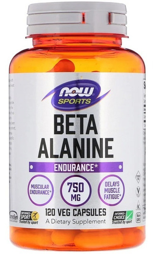 Beta Alanina Endurance Now Sports 750mg 120 Cáps - Now Foods