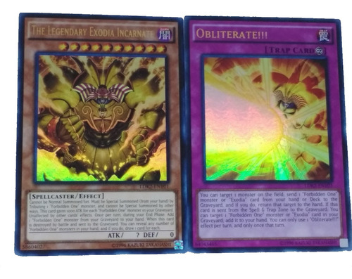 The Legendary Exodia Incarnate + Obliterate Trampa Yugioh 