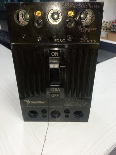 Breaker Caja Moldeada Tqd Seastar 3x125amp