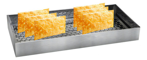 Escorredor De Óleo Pastel Salgados Bandeja 60x30 Aço Inox