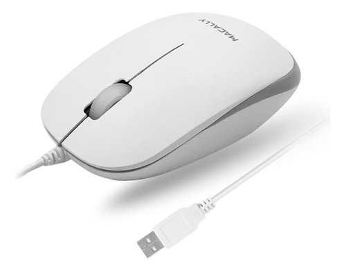 Mouse Macally Con Cable/blanco.
