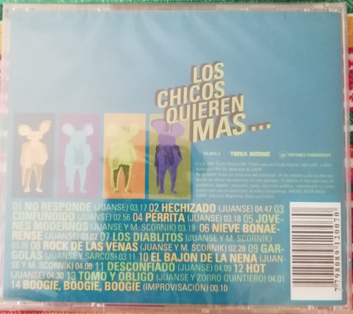Ratones Paranoicos - Los Chicos Quieren Más Cd Cerrado Estándar