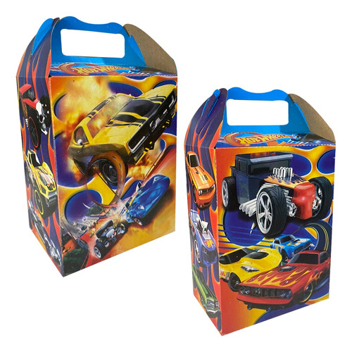 30 Cajas Dulceras Hotwheels Carreras Autos Fiesta Party