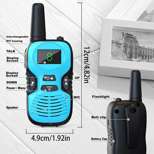 Paquete De 2 Walkie-talkies Para Niños Juguetes Recargables