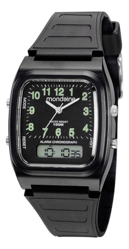 Relógio Mondaine Unissex 80654m0mvnp1 Cor da correia Preto Cor do bisel Preto Cor do fundo Preto