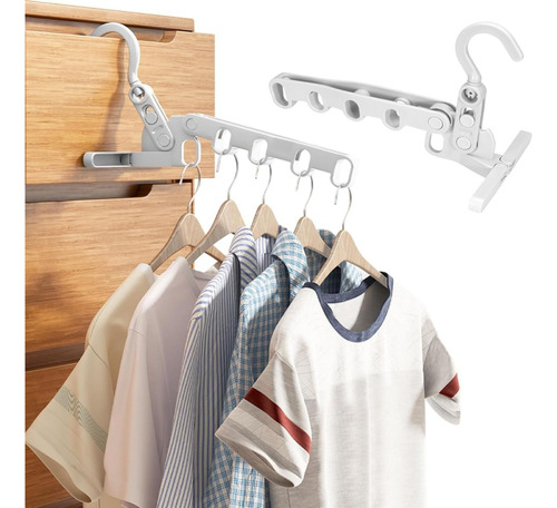 2 Perchas Plegables Grises Para Secar La Ropa, Soporte Portá