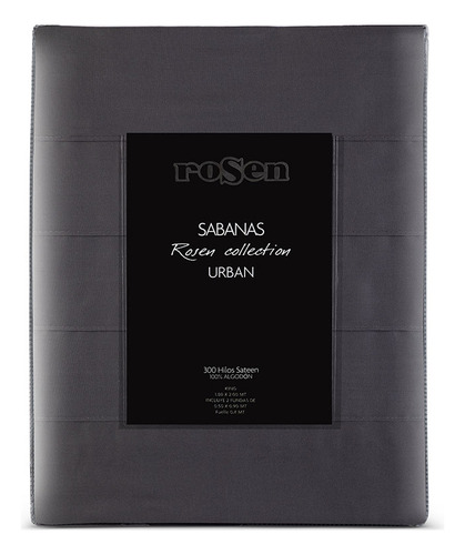 Rosen Sabana 300h Lisa Humo 2 Plazas Color Grafito