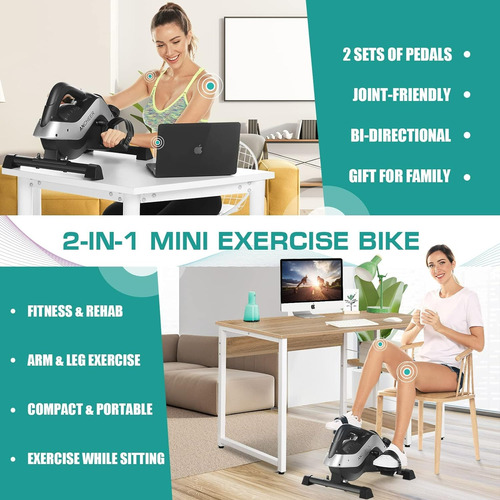 Ancheer Ejercitador De Pedal De Bicicleta Para Debajo Del Es