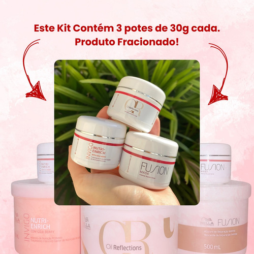 Kit Wella Fracionados 3x30g Cronograma Capilar Profissional