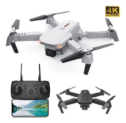 Drone E88  Pro Dual Cam 4k Principiante + Bolso Y Accesorios