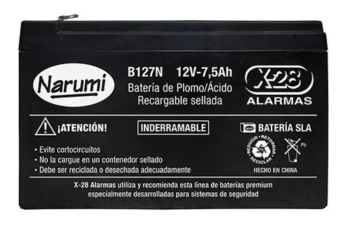 Bateria Alarma 12v 7ah 7a Recargable Leds Ups Garantia 1 Año