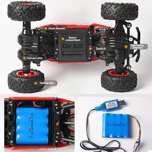 Carro Controle Remoto 4Ch 4X4 Truck Off Road Starry Blue na