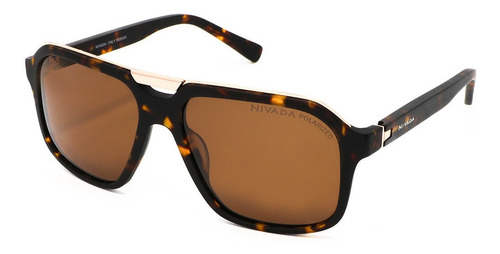 Lentes Sol Nivada Hombre Armazón Piloto Acetato Havana