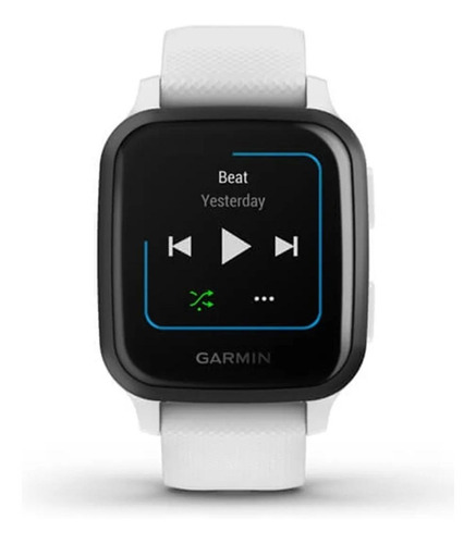 Imagen 1 de 5 de Smartwatch Garmin Venu Venu Sq - Music Edition 1.3" caja 40mm de  polímero reforzado con fibra  white, malla  white de  silicona y bisel  slate de  aluminio anodizado