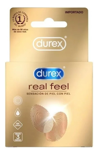 Durex Real Feel Sin Latex Natural Caja 3 Condones 