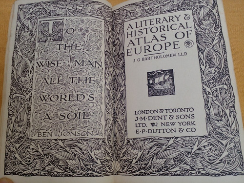 A Literary & Historical Atlas Of Europe 1923 Bartholomew Ll 