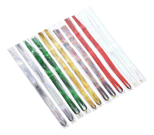 Kit Hair Tinsel Strand, 12 Peças De Extensões Coloridas E Br