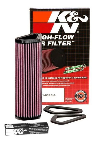 Filtro De Aire De Alto Flujo K&n Ducati 848 Evo 848 2010 A 2