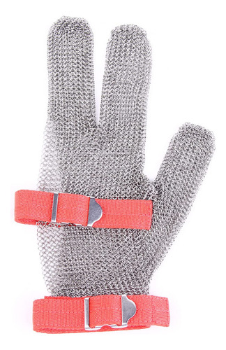 2pcs Guante Protector De Malla De 3 Dedos, Guantes De Acero