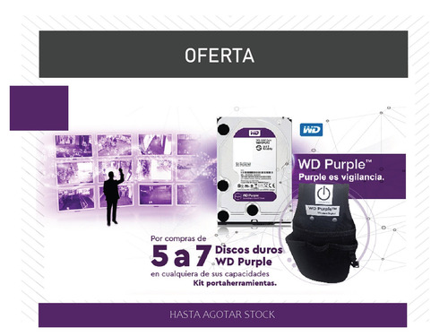 Imagen 4 de 6 de Disco Rigido Wd Western Digital 4tb Surveillance Purple Cctv