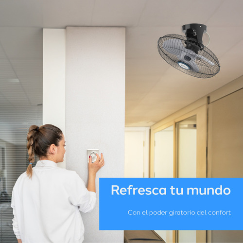 Ventilador De Techo Loco Navia Saturno 18 Aspas De Plástico