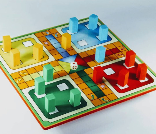 Jogo Ludo - Jogo De Tabuleiro De Madeira - Lindo