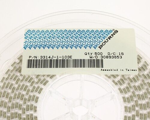 Reel Of 500 3314j-1-103e Bourns 10k Ohm 20% 0.25w Smd Ce Llm