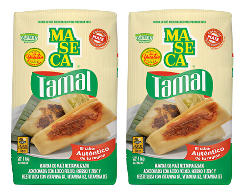2kg De Harina De Maiz Maseca Para Preparar Masa De Tamales