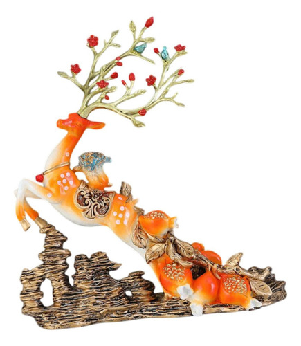 Estatua De Ciervos Escultura De Animales Rack De Naranja