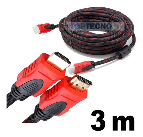 Cable Hdmi 3 Mt Metros 1.4 1080p Full-hd 3d Tv Blu-ray ®