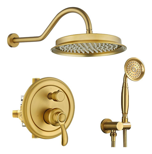 Homekicen Brushed-gold Shower Faucets-sets Complete: Sistema