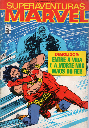 Superaventuras Marvel N° 55 - 84 Páginas Em Português - Editora Abril - Formato 13,5 X 19 - Capa Mole - 1987 - Bonellihq Cx04 Mai24