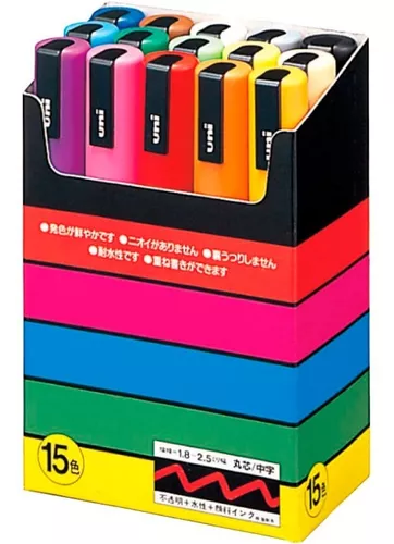 Posca PC-5M (1.8 - 2.5mm) - Set Japonés De 7 Colores Pastel
