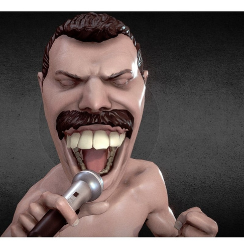 Imagen 2 de 6 de Figura Muñeco Freddie Mercury Queen Impresion 3d Coleccion