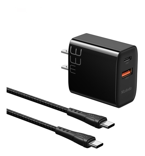 Cargador Dual Rápida 33w Pd Usb A Y Tipo C + Data Cable C 