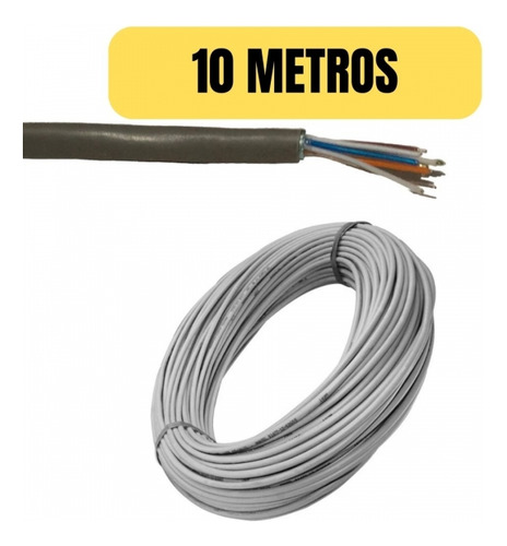 Cabo Telefone Blindado Ci 4 Pares 10 Metro Cinza