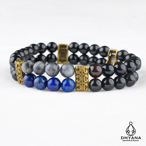 Pulsera Moda Labradorita, Ónix, Lapislázuli